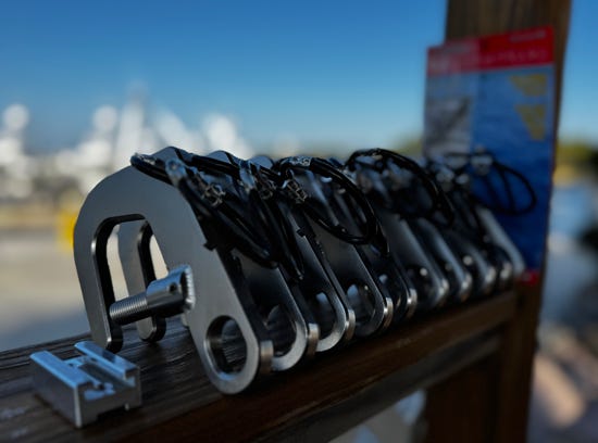 EZCaptainHooks Easily Remove From Trailer Eye Safe Towing 2 Hooks